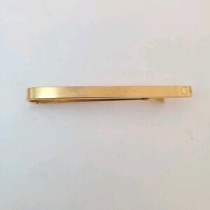 Gold Tone Tie Bar Clip Clasp Tack Stick Rectangle Letter G Unbranded Quality